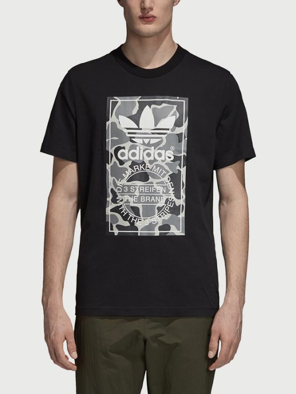 Tričko adidas Originals Camo Label Tee Černá