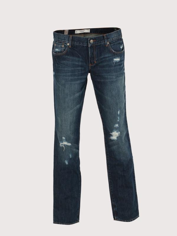 Džíny Abercrombie & Fitch ERIN JEANS Wmn's Modrá