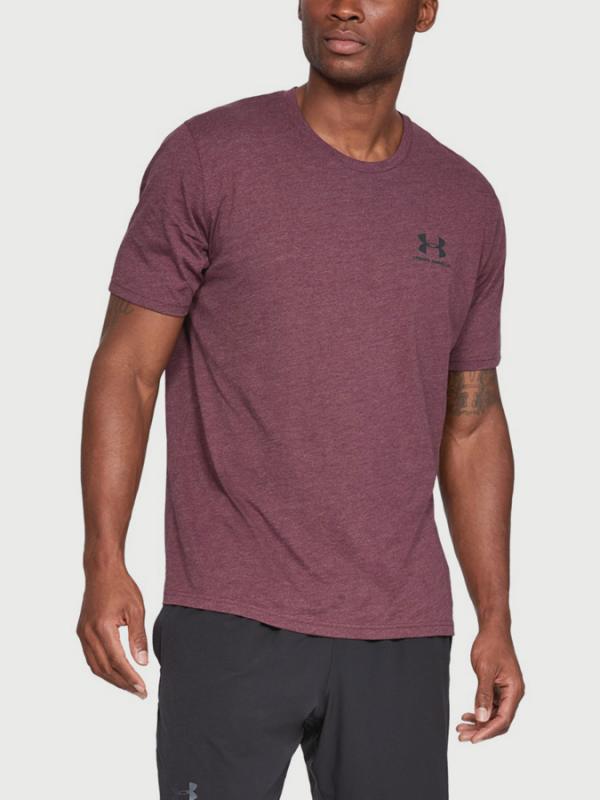 Tričko Under Armour Sportstyle Left Chest Ss Červená