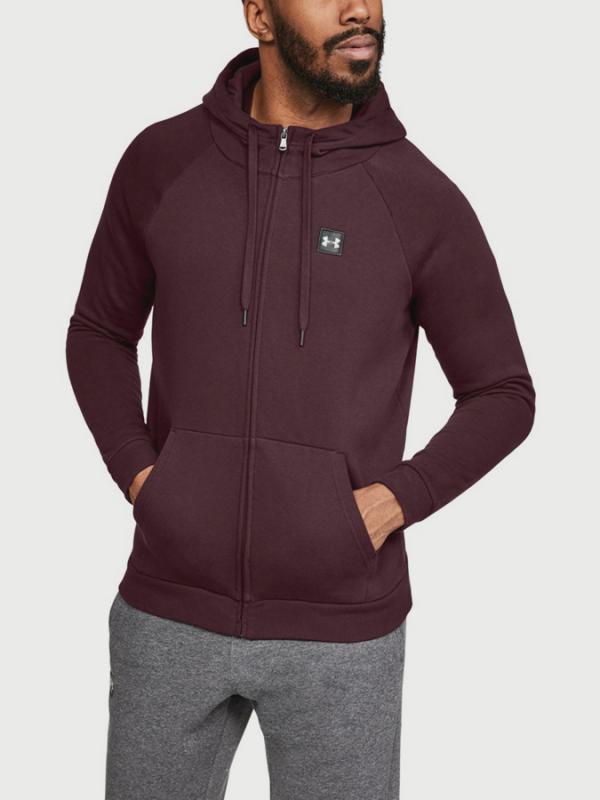 Mikina Under Armour Rival Fleece Fz Hoodie Červená