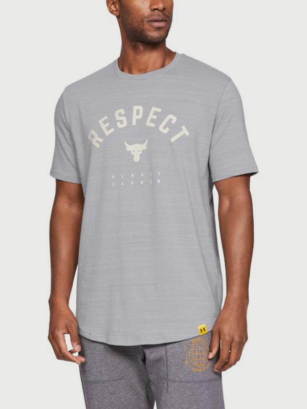 Tričko Under Armour Project Rock Respect Tee Šedá