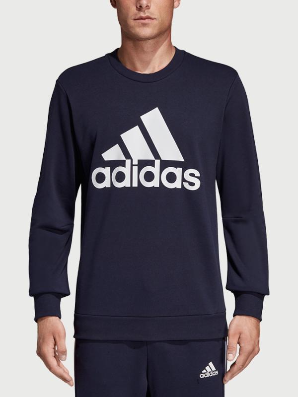 Mikina adidas Performance Mh Bos Crew Ft Modrá