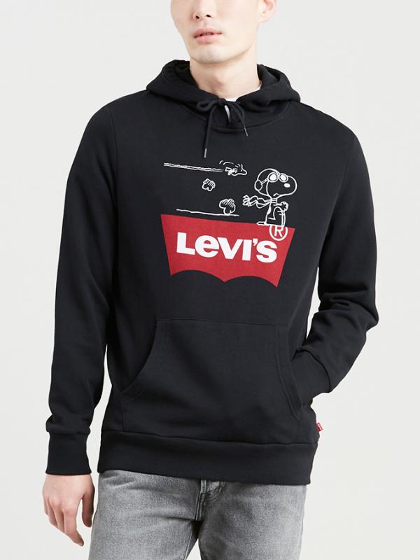 Mikina Levi's® Graphic Po Hoodie Černá