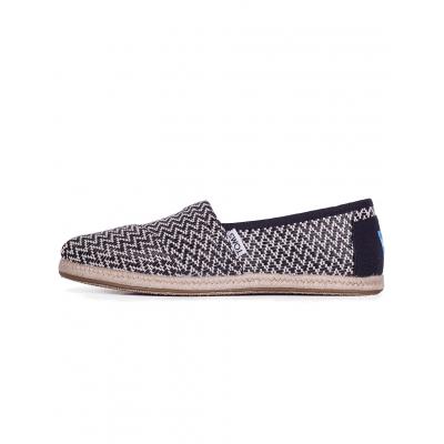 Espadrij Toms Classic Black Woven Rope Sole