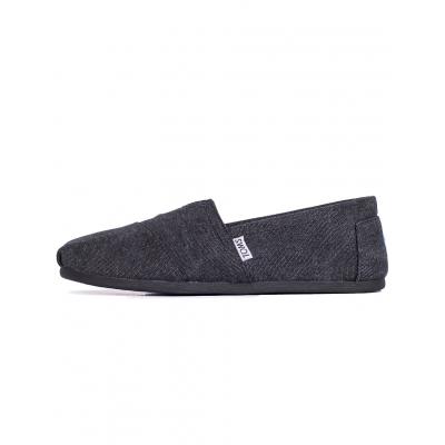 Espadrij Toms Classic Black Canvas Washed
