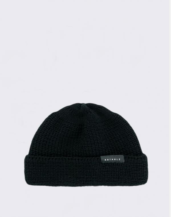 Rotholz Cropped Beanie Black