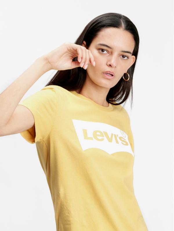 Tričko Levi's® The Perfect Tee Bw T2 Ochre Graphic Žlutá