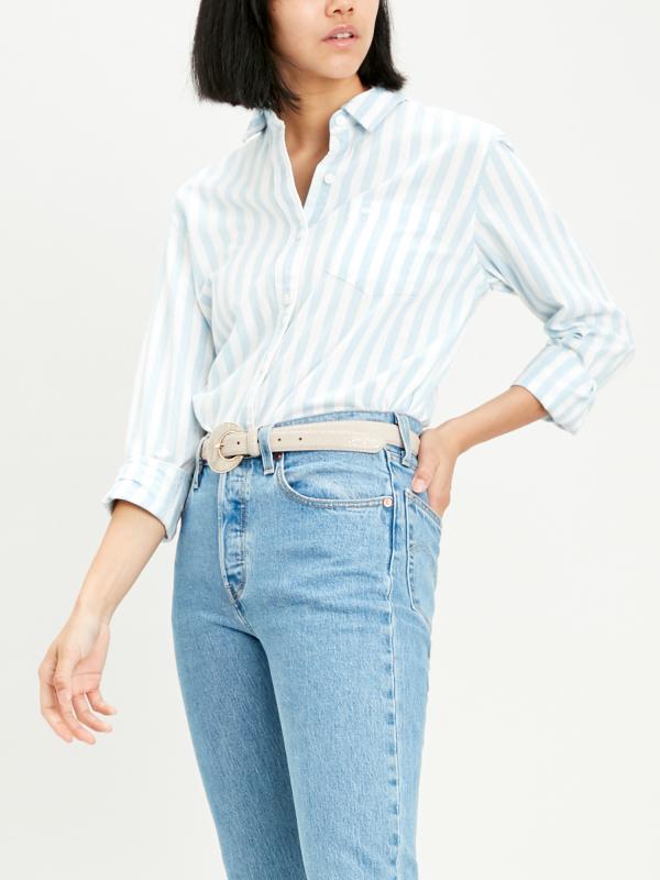 Košile Levi's® The Ultimate Bf Shirt Annette Stripe Ch Modrá