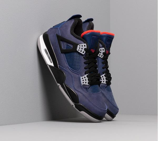 Air Jordan 4 Retro Wntr Loyal Blue/ Black-White-Habanero Red