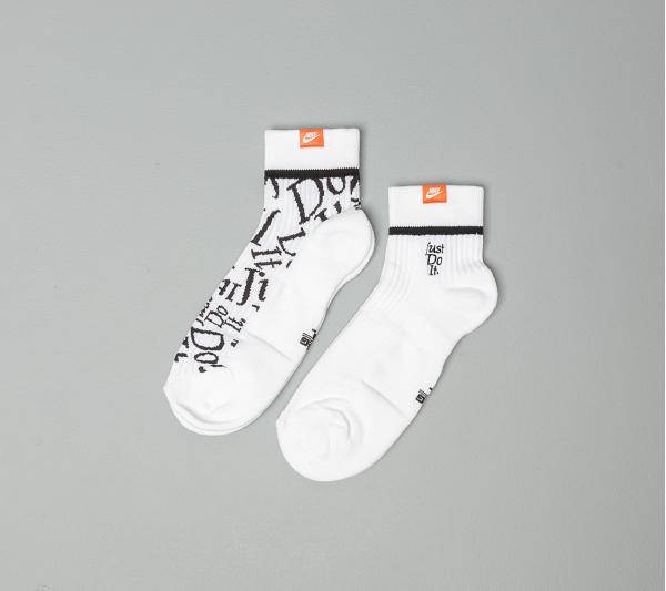 Nike Sneaker 2 Pair Ankle Sox White/ Black/ White