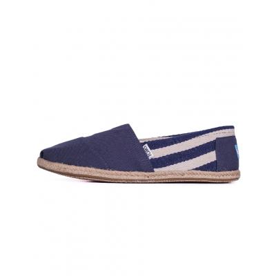 Espadrij Toms UNIVERSITY CLASSIC Navy Stripe