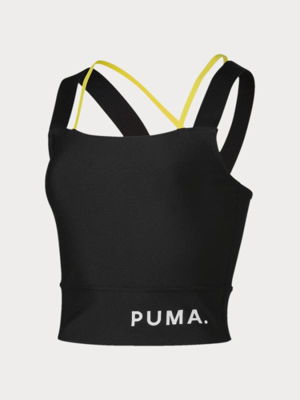Top Puma Chase Crop Top Černá
