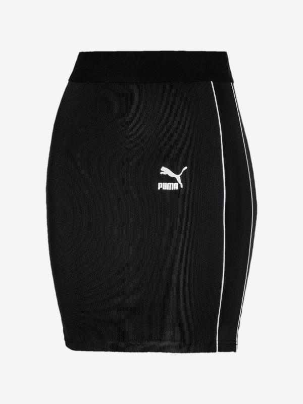 Sukně Puma Classics Rib Skirt Černá