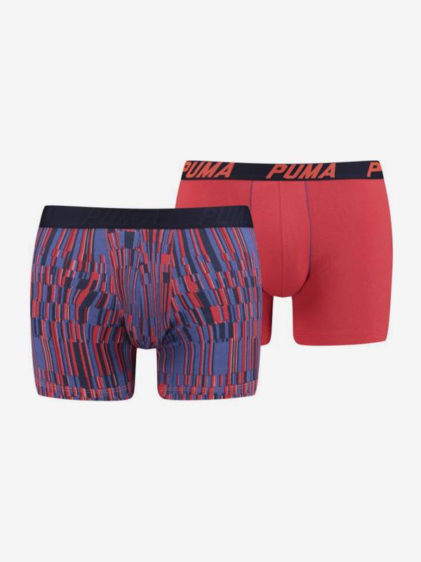 Boxerky Puma Basic Boxer 2 Pack Digital Print Barevná