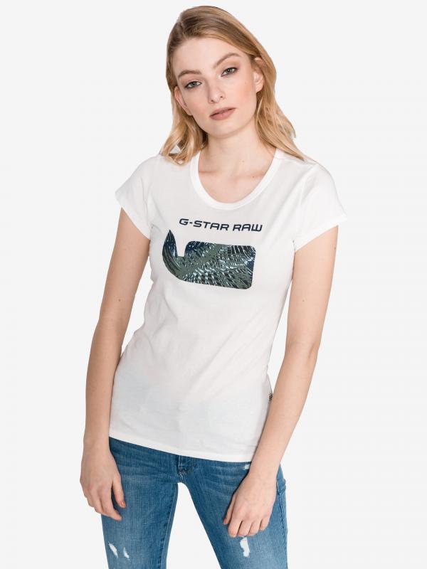 Graphic 18 Triko G-Star RAW Bílá