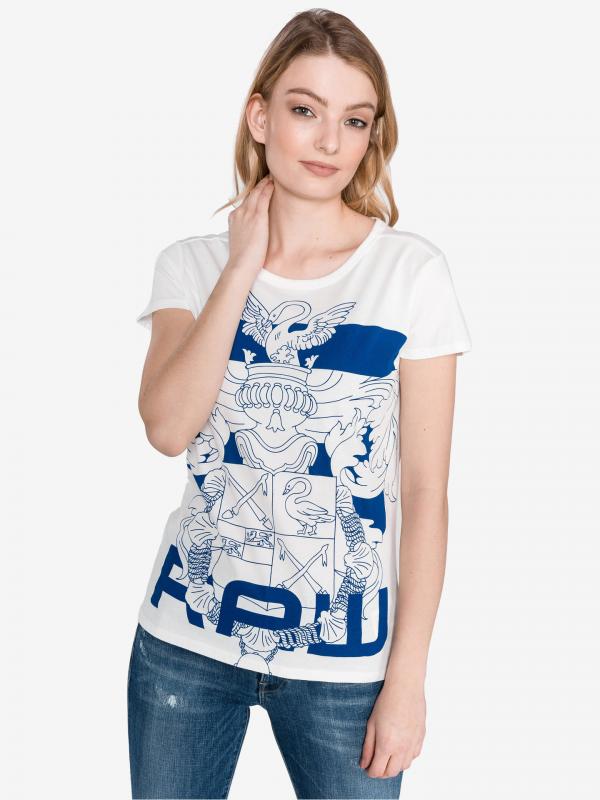Graphic 3 Triko G-Star RAW Bílá