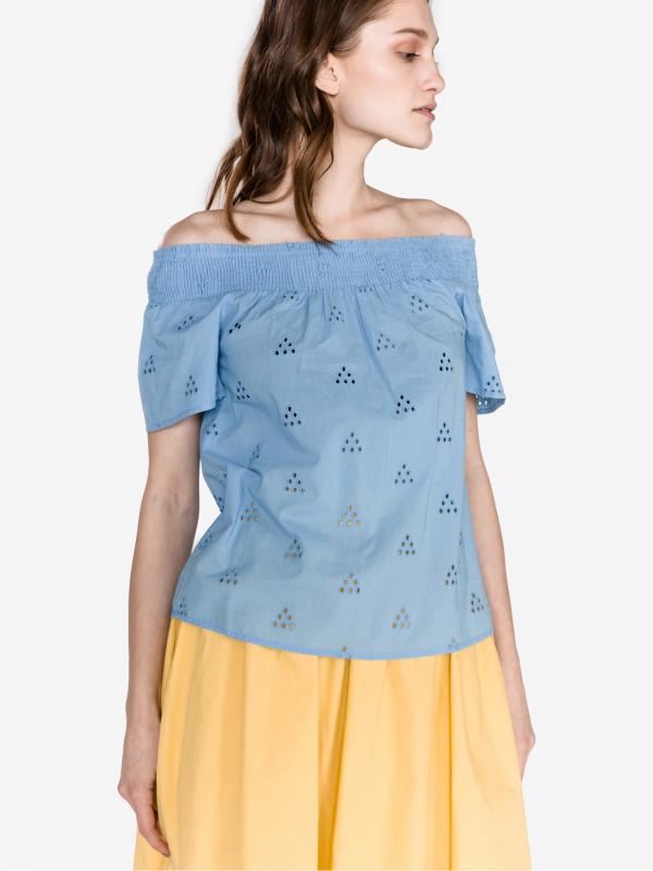 Romantic Top Vero Moda Modrá