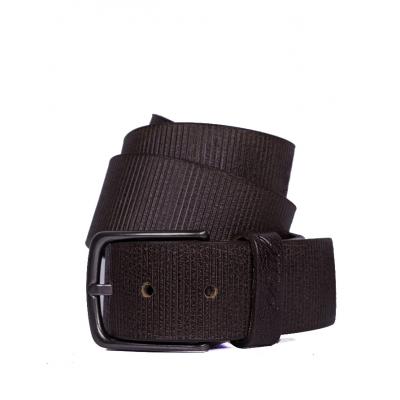 Pásek Reell Striped Belt Dark brown