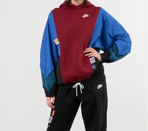 Nike Sportswear Icon Clash Pullover Mix Os Hoodie Team Red