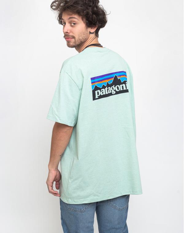 Patagonia P-6 Logo Pocket Responsibili-Tee Lite Distilled Green S