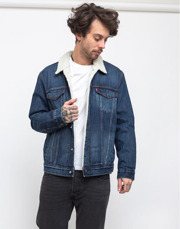 Levi's® Type 3 Sherpa Trucker Med Indigo L