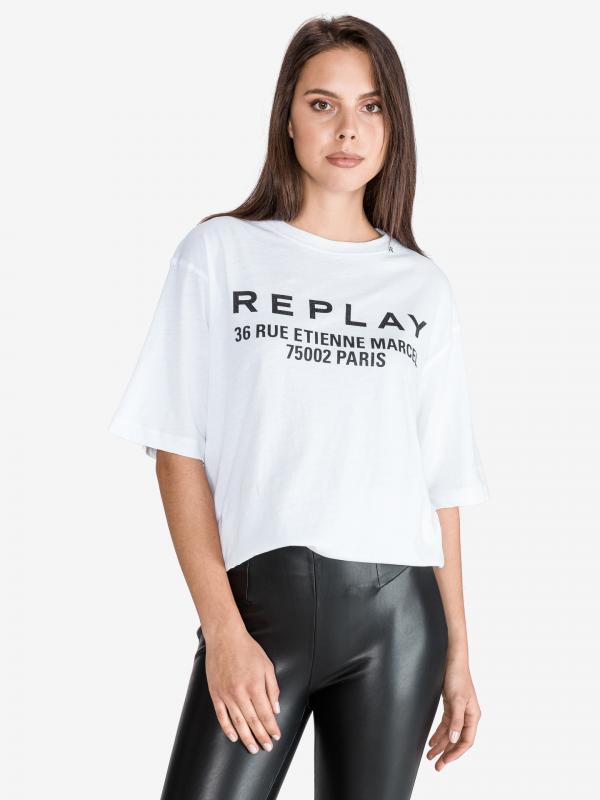 Triko Replay Bílá
