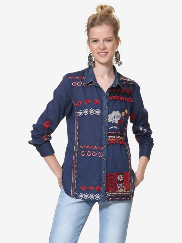 Peru Košile Desigual Modrá