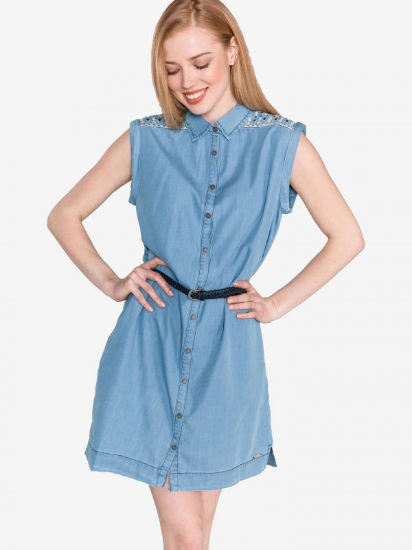 Dora Šaty Pepe Jeans Modrá