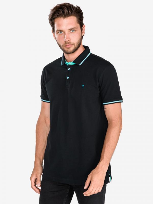 Polo triko Trussardi Jeans Černá