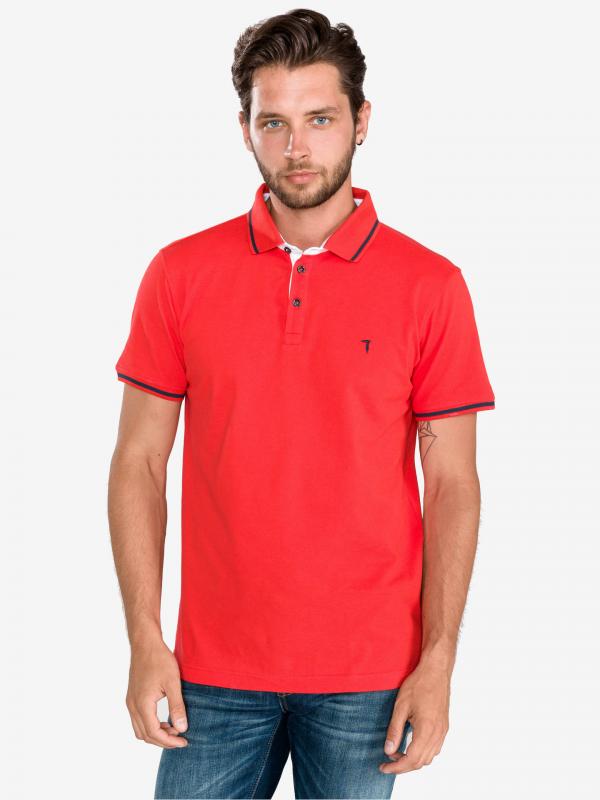 Polo triko Trussardi Jeans Červená