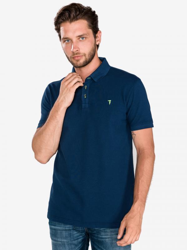 Polo triko Trussardi Jeans Modrá