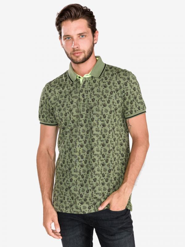 Polo triko Trussardi Jeans Zelená