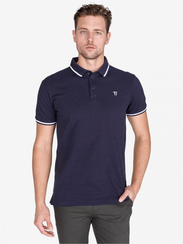 Polo triko Trussardi Jeans Modrá