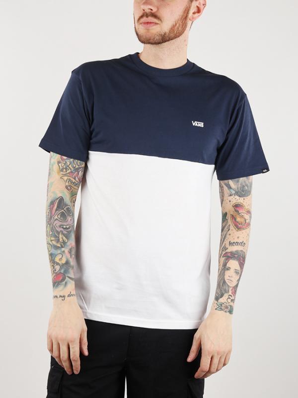Tričko Vans Mn Colorblock Tee Dress Blues/White Bílá