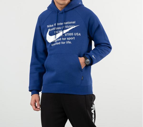 Nike Sportswear Swoosh Pullover BB Hoodie Deep Royal Blue/ White