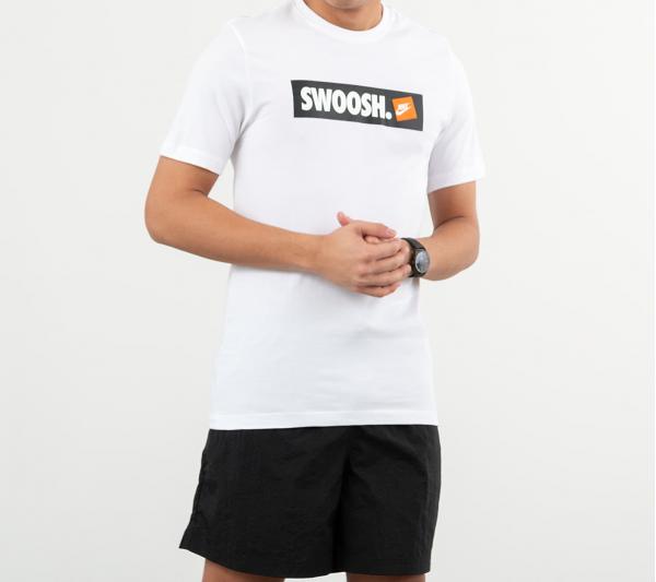 Nike Sportswear Swoosh Bumper Sticker Tee White/ White