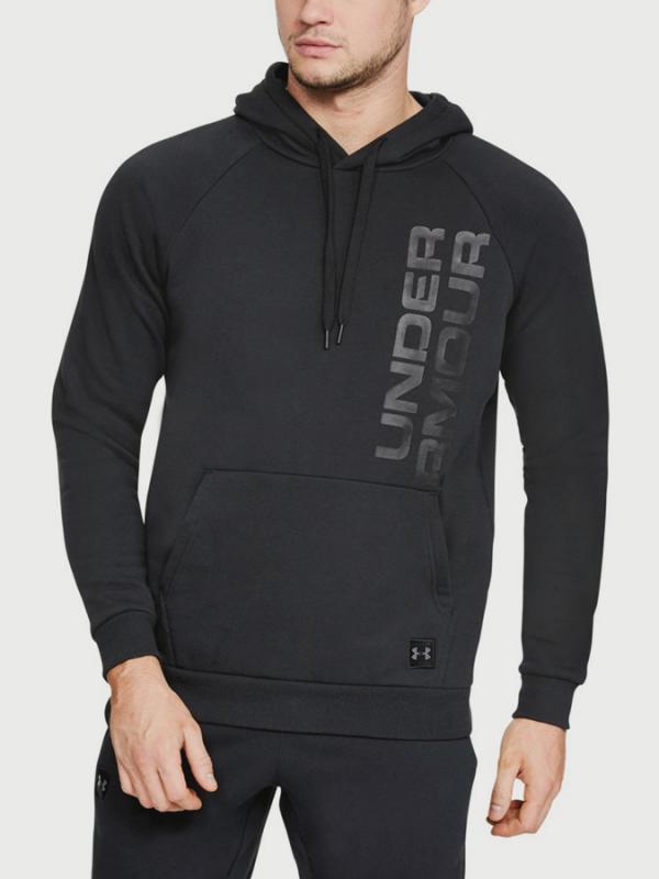Mikina Under Armour Rival Fleece Script Hoody Černá