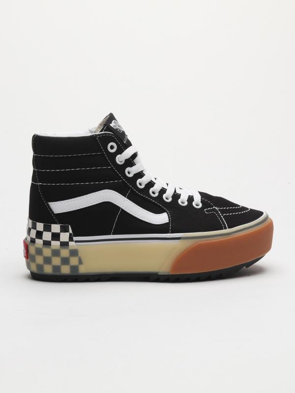 Boty Vans Ua Sk8-Hi Stacked Black/Checkerbox Černá