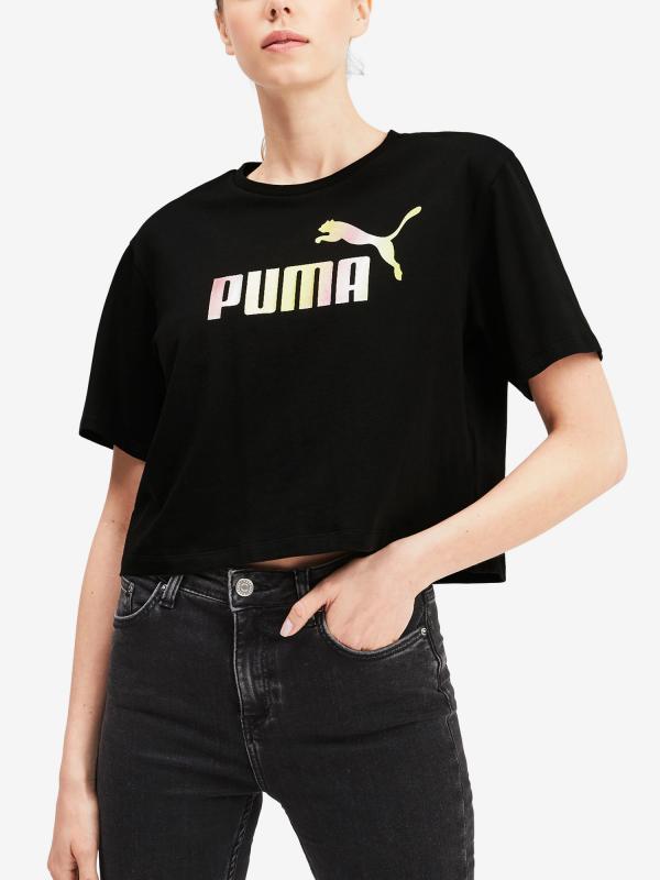 Tričko Puma Essentials+ Cropped Tee Černá
