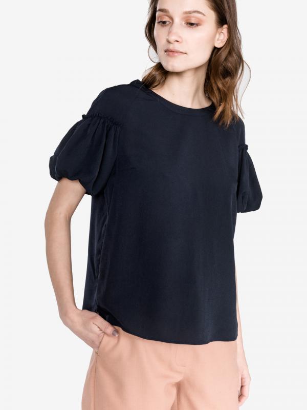 Crepe Halenka French Connection Modrá