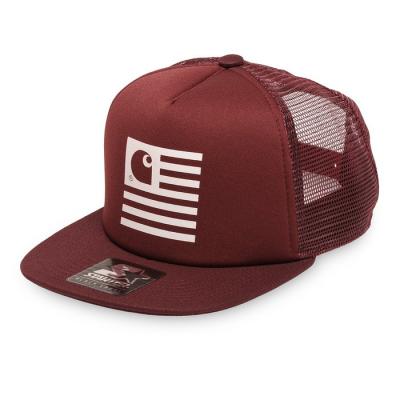 Carhartt WIP State Trucker Cap Damson/White