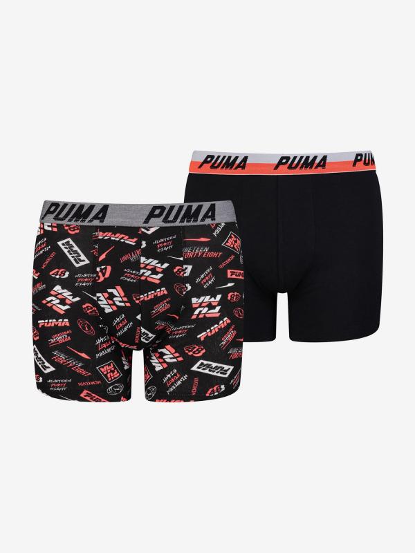 Boxerky Puma Boxer 2 Pack Seasonal 1948 Print Boys Barevná