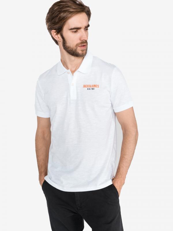 Titan Polo triko Jack & Jones Bílá