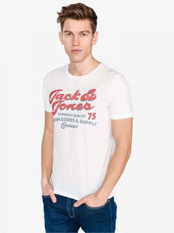 Super Triko Jack & Jones Bílá