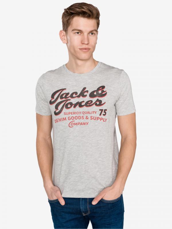 Super Triko Jack & Jones Šedá