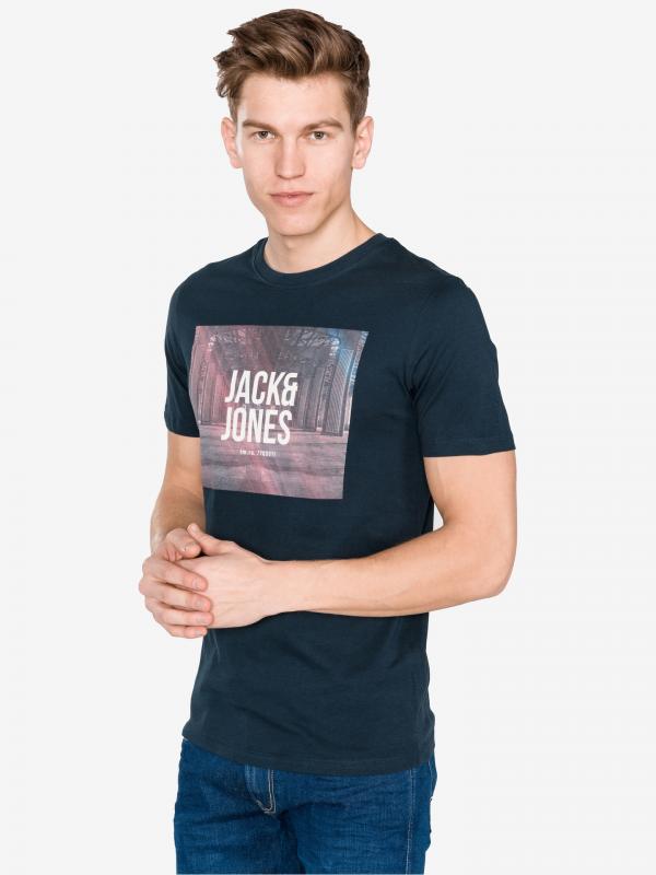 Spring Feel Triko Jack & Jones Modrá