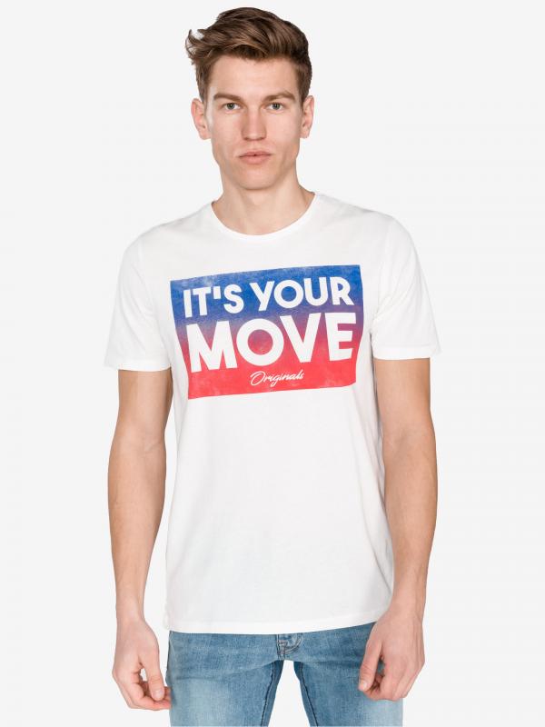 Zap Triko Jack & Jones Bílá