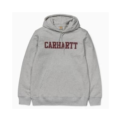 Carhartt Hooded College Sweatshirt Grey Heather/Cordovan