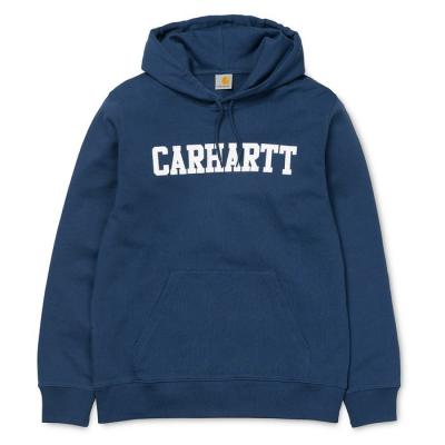 Carhartt Hooded College Sweatshirt Blue/White