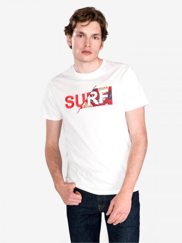 Wavy Triko Jack & Jones Bílá